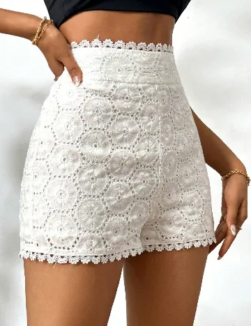 Pantaloni scurti SHEIN, alb