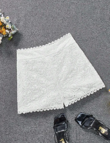 Pantaloni scurti SHEIN, alb