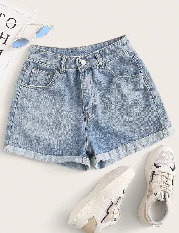 Pantaloni scurti SHEIN, albastru