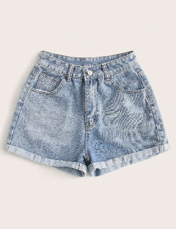 Pantaloni scurti SHEIN, albastru