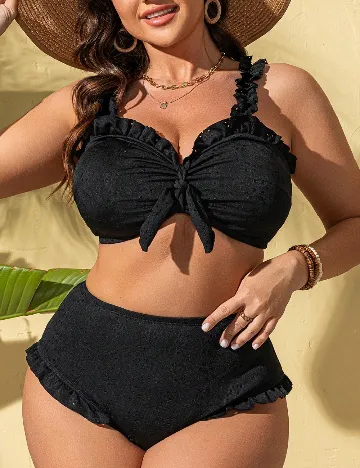 Costum de baie SHEIN CURVE, negru