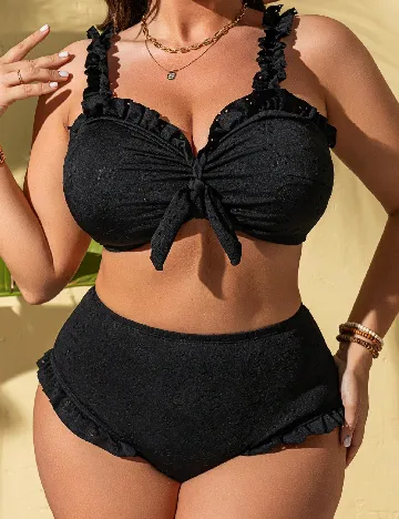 Costum de baie SHEIN CURVE, negru
