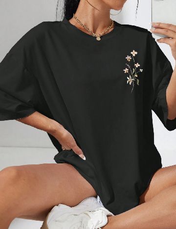 Tricou Oversize SHEIN, negru