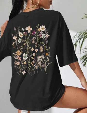 Tricou Oversize SHEIN, negru