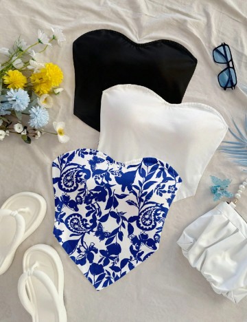 Set topuri 3 bucati SHEIN, mix culori