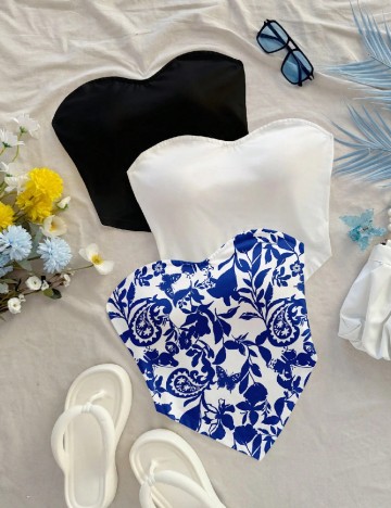 Set topuri 3 bucati SHEIN, mix culori