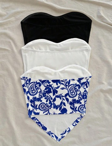 Set topuri 3 bucati SHEIN, mix culori