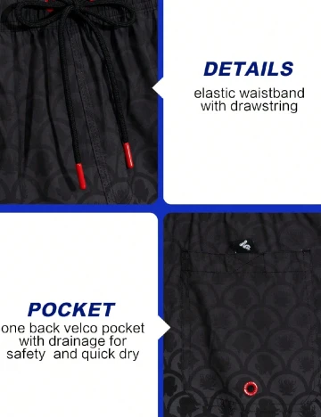 Short de baie SHEIN, gri