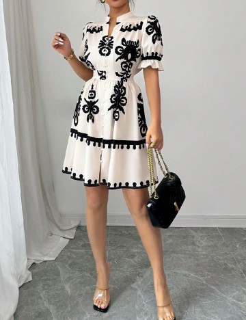 Rochie scurta SHEIN, ecru