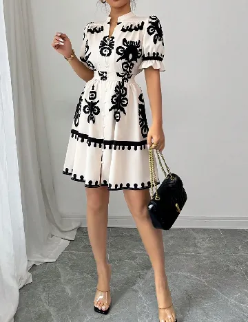 Rochie scurta SHEIN, ecru