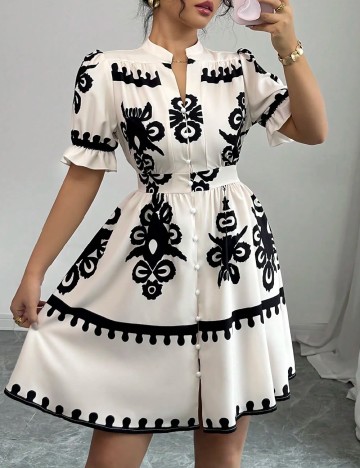 Rochie scurta SHEIN, ecru