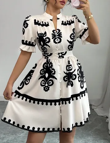 Rochie scurta SHEIN, ecru