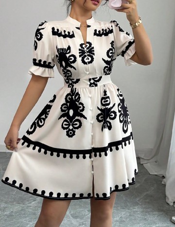 Rochie scurta SHEIN, ecru