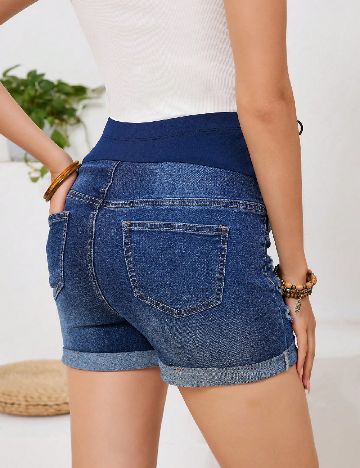 Pantaloni scurti SHEIN Maternity, albastru