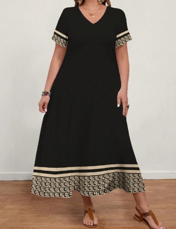 Rochie lunga Emery Rose Curve, negru