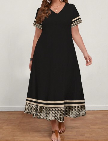 Rochie lunga Emery Rose Curve, negru