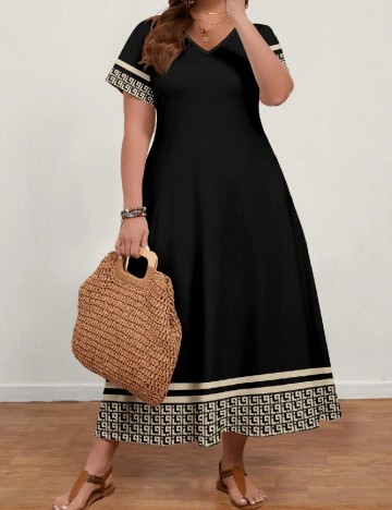 Rochie lunga Emery Rose Curve, negru