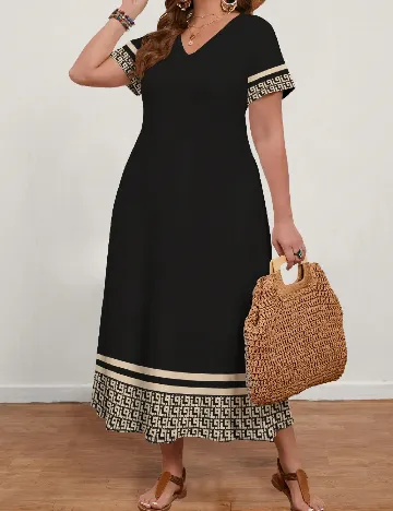 Rochie lunga Emery Rose Curve, negru