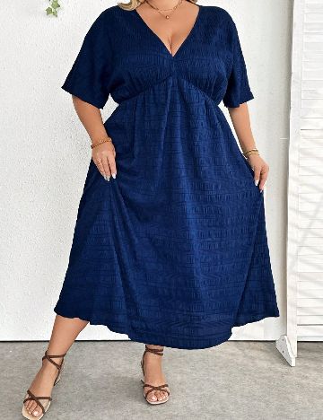 Rochie lunga SHEIN CURVE, bleumarin
