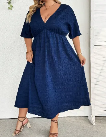 Rochie lunga SHEIN CURVE, bleumarin