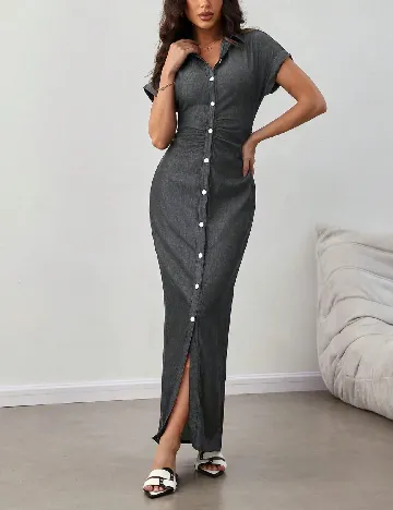 Rochie lunga SHEIN, gri inchis