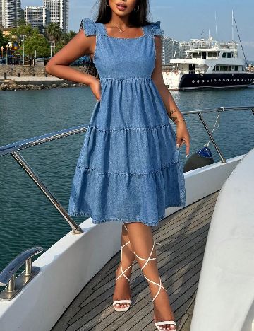 Rochie medie SHEIN, albastru