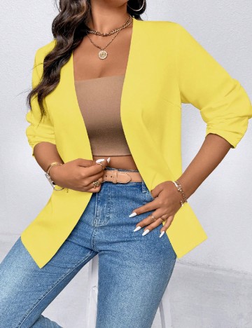 Blazer SHEIN CURVE, galben