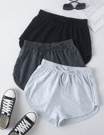 Set Pantaloni scurti 3 perechi SHEIN, mix culori