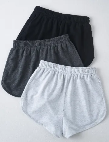 Set Pantaloni scurti 3 perechi SHEIN, mix culori