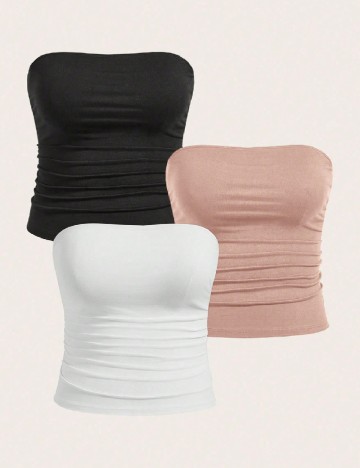 Set topuri 3 bucati SHEIN CURVE, mix culori