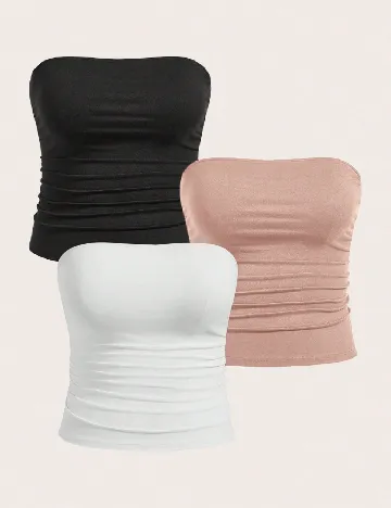 Set topuri 3 bucati SHEIN CURVE, mix culori