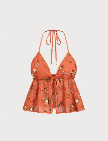 Top SHEIN, portocaliu