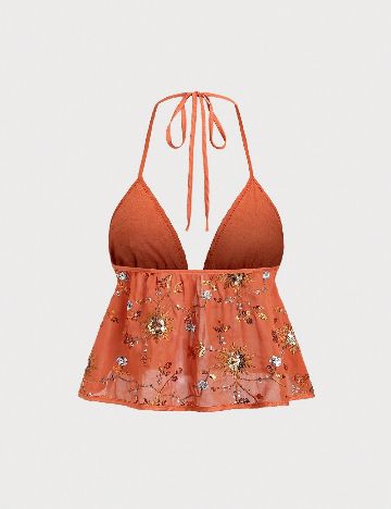 Top SHEIN, portocaliu