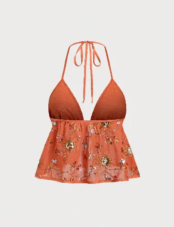 Top SHEIN, portocaliu