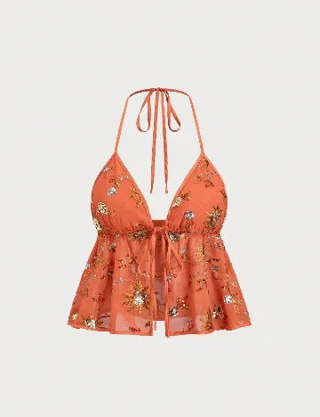 Top SHEIN, portocaliu