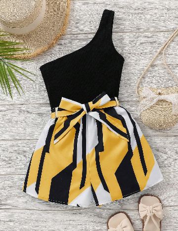 Salopeta Shein Kids, mix culori