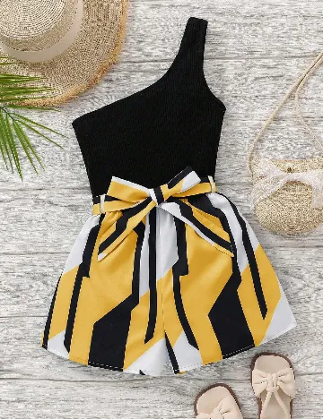 Salopeta Shein Kids, mix culori