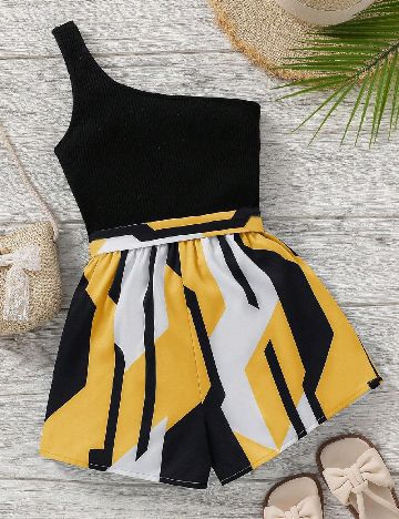 Salopeta Shein Kids, mix culori