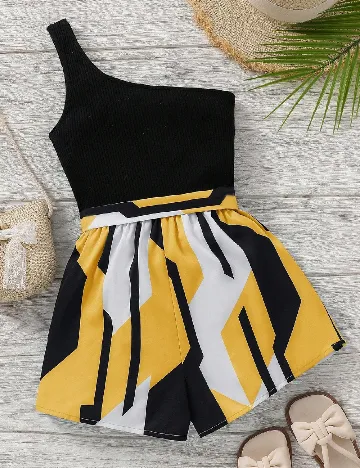 Salopeta Shein Kids, mix culori