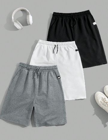 Set Pantaloni scurti 3 perechi SHEIN, mix culori