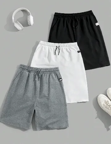 Set Pantaloni scurti 3 perechi SHEIN, mix culori