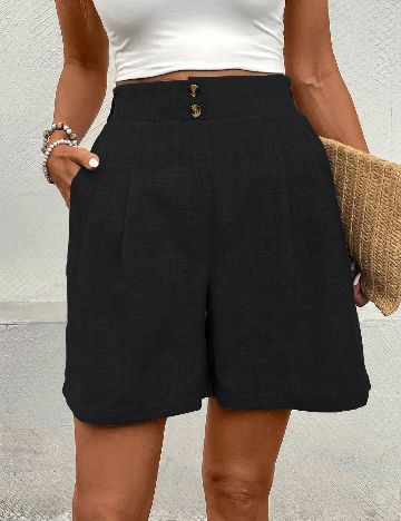 Pantaloni scurti SHEIN, negru