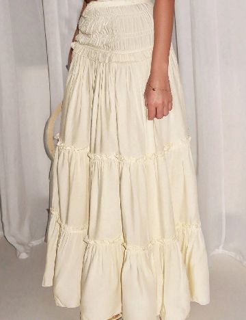 Fusta SHEIN, galben deschis