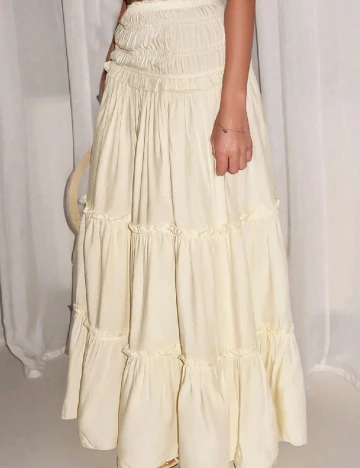 Fusta SHEIN, galben deschis