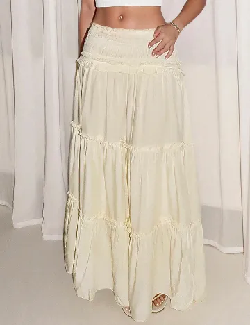 Fusta SHEIN, galben deschis