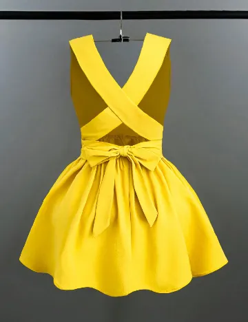 Rochie scurta SHEIN CURVE, galben