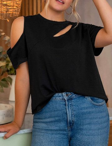 Tricou SHEIN CURVE, negru