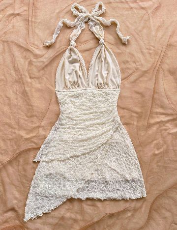 Rochie scurta SHEIN, crem