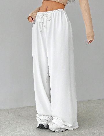 Pantaloni SHEIN, alb