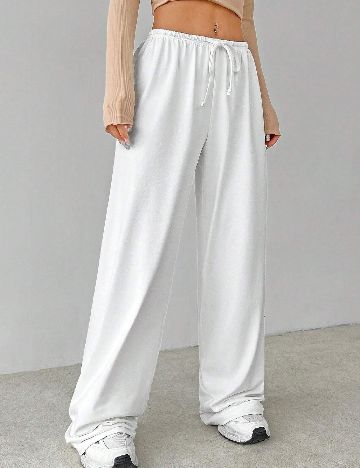 Pantaloni SHEIN, alb